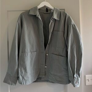 H&M Blue Gray Utility Jacket Lightweight Casual